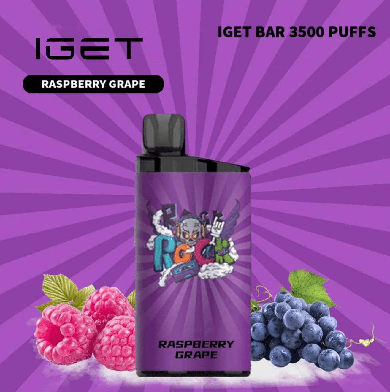 Raspberry Grape IGET Bar Raspberry Grape IGET Bar