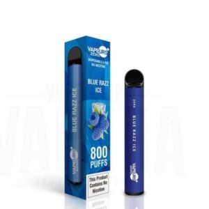 Vape Descartável Blue Razz Ice – Vapeurs  800 puffs – Sem Nicotina