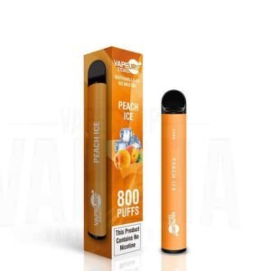 Vape Descartável Peach Ice – Vapeurs  800 puffs – Sem Nicotina