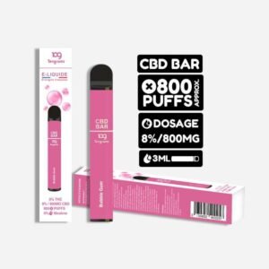 Vape Descartável CBD 800mg – Bubble Gum – Tengrams