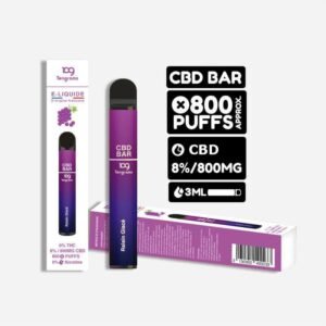 Vape Descartável CBD 800mg – Uva Fresca – Tengrams