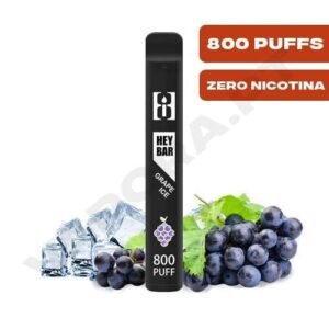 Vape Descartável – Heybar 800 puffs – Grape Ice