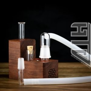 Alternative view of HydroBrick Maxx Flame Powered Extraction Device (Bubinga)